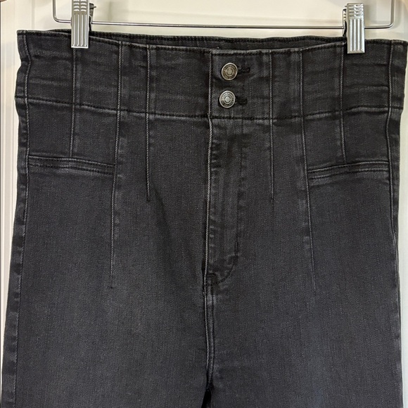 Free People We The Free Jayde Flare Jeans High-Waisted Black Size 31 - Picture 3 of 13